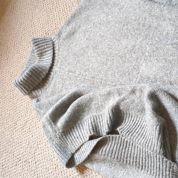 J. Crew Heather Graphite Relaxed Turtleneck Poncho - Size M/L - Picture 7 of 8